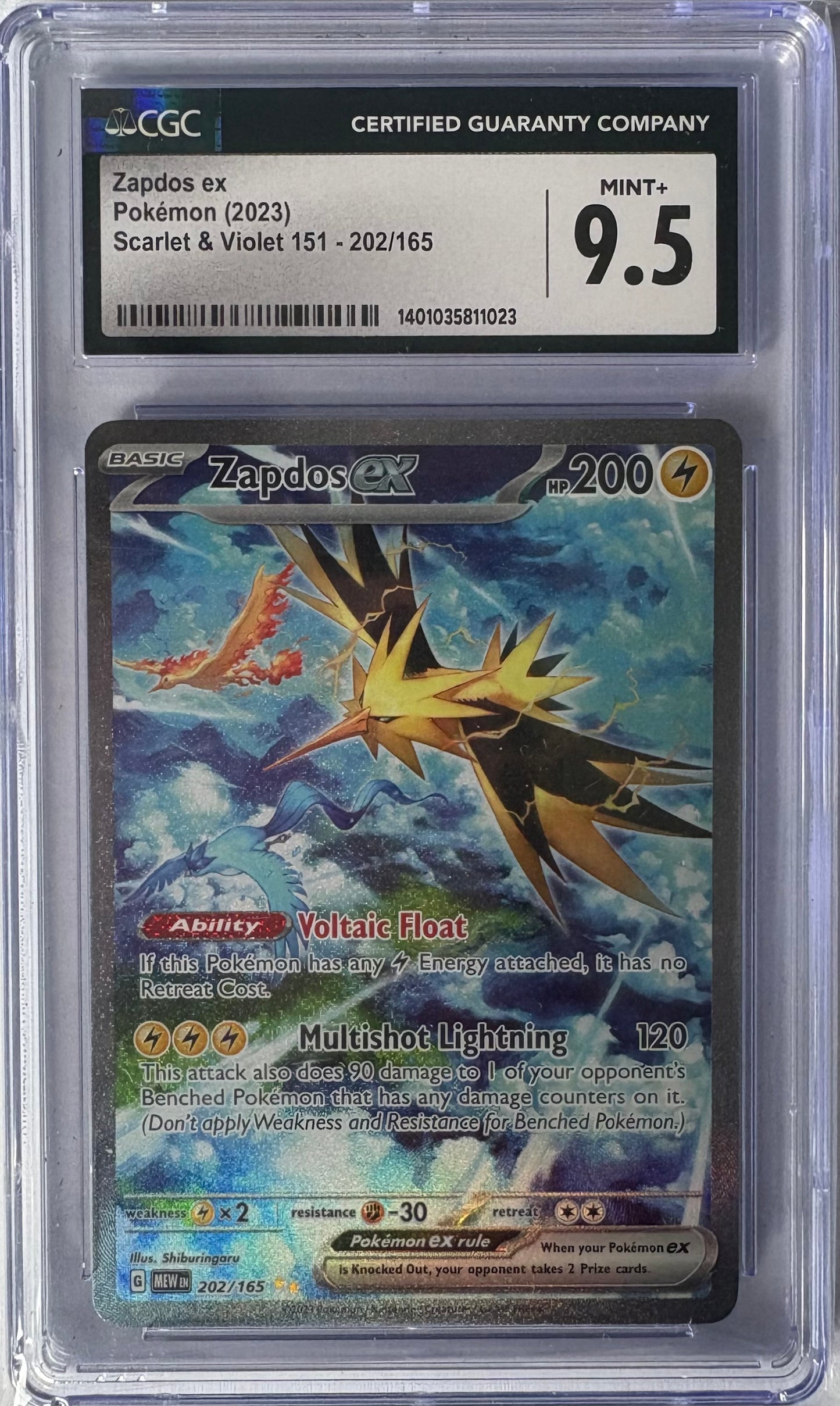 Zapdos Ex #202 - CGC 9.5