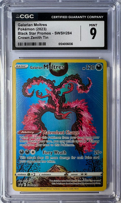 Galarian Moltres swsh284 CGC 9