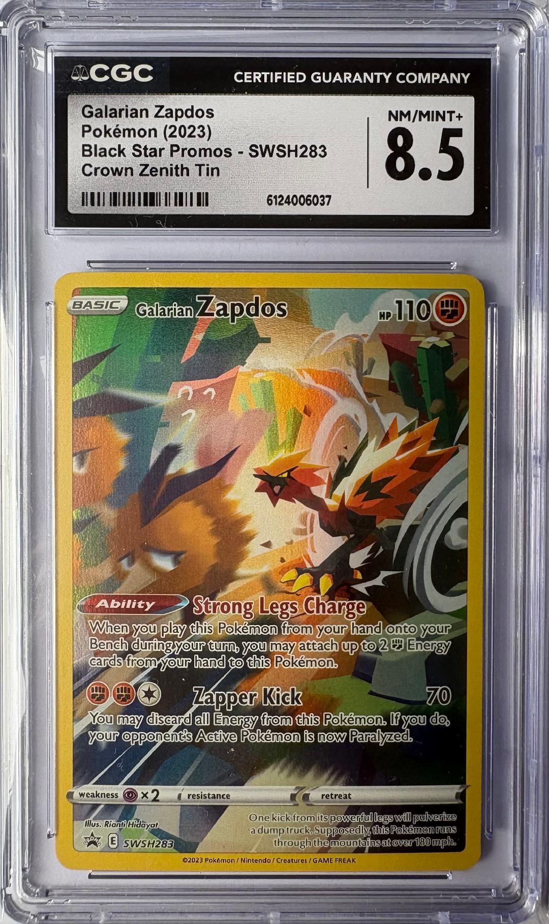 Galarian Zapdos swsh283 CGC 8.5