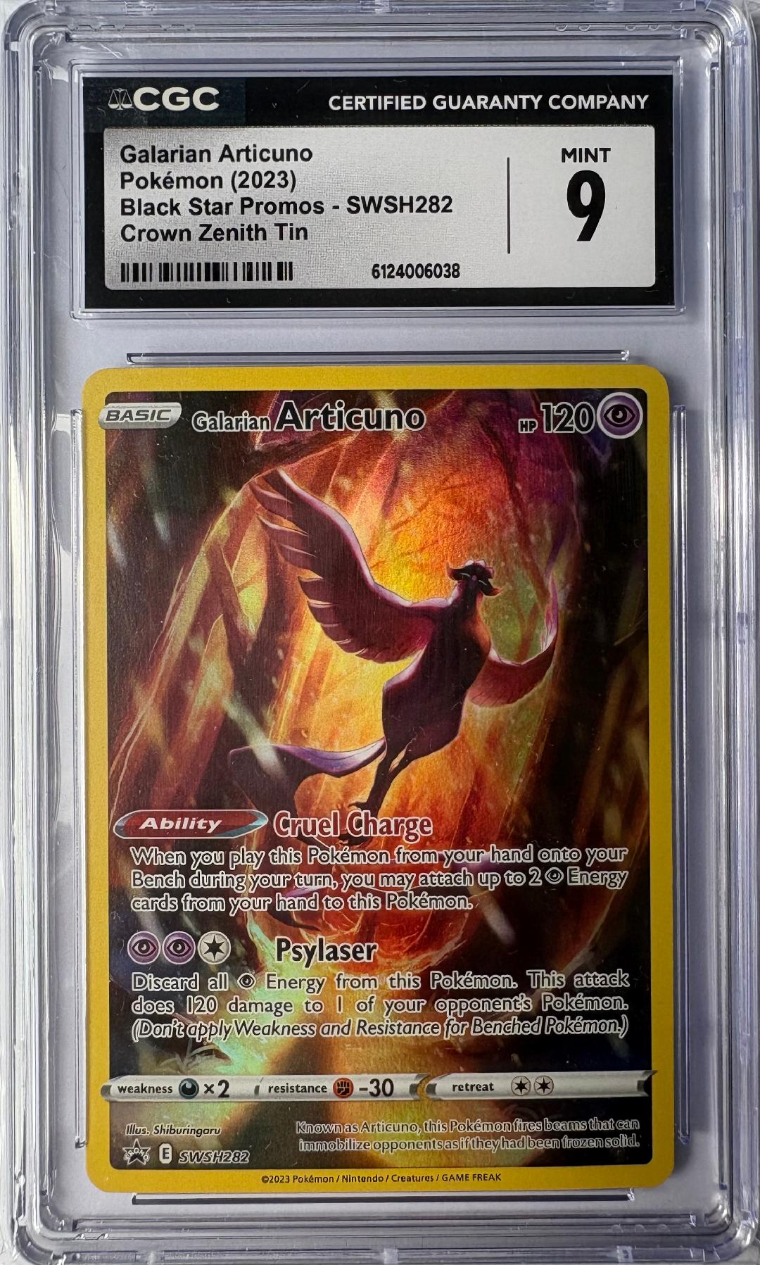 Galarian Articuno swsh282 CGC 9