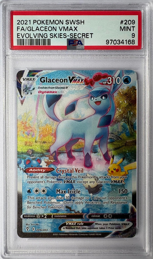 Glaceon Vmax 209 PSA 9