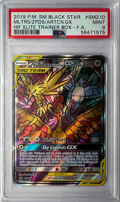 Moltres & Zapdos & Articuno sm210 PSA 9
