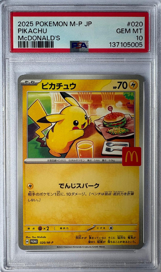Pikachu 20/m-p PSA 10
