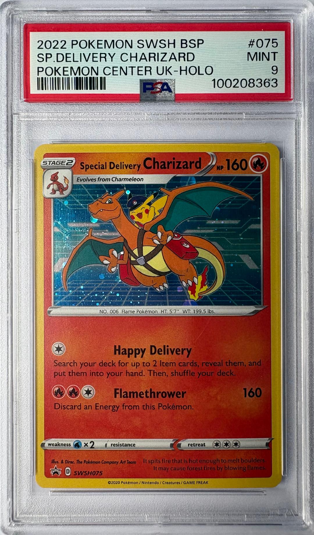 Special Delivery Charizard swsh075 PSA 9