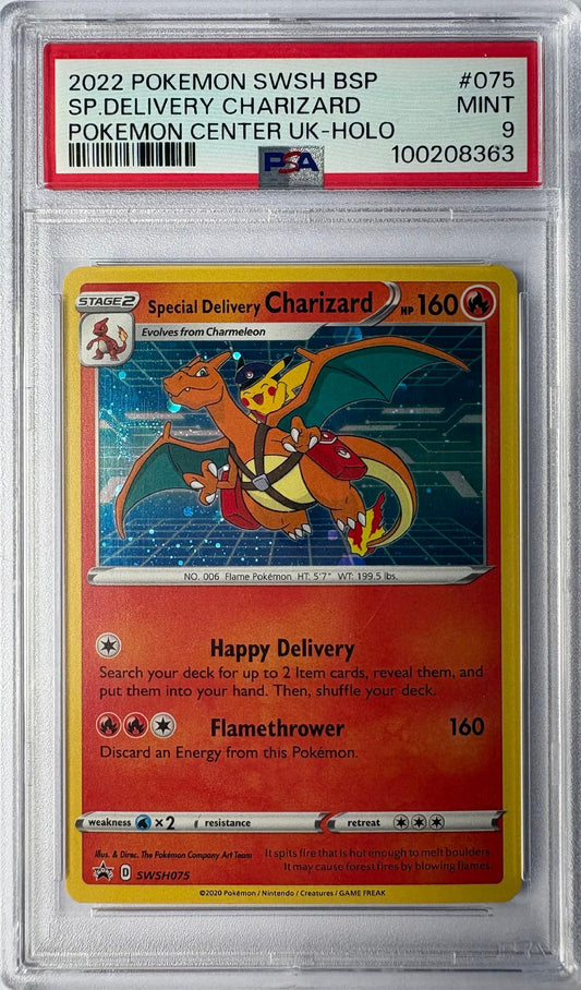 Special Delivery Charizard swsh075 PSA 9